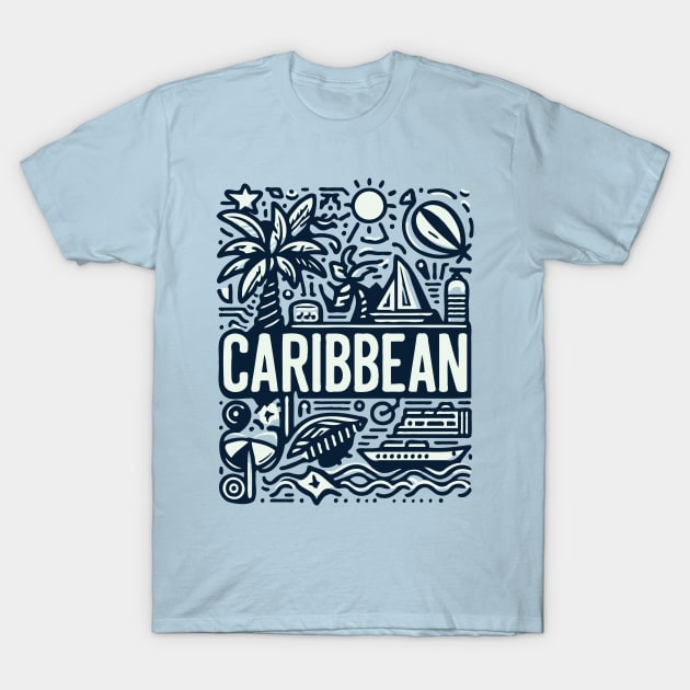 Vintage Caribbean Typography Design T-Shirt by Trendsdk